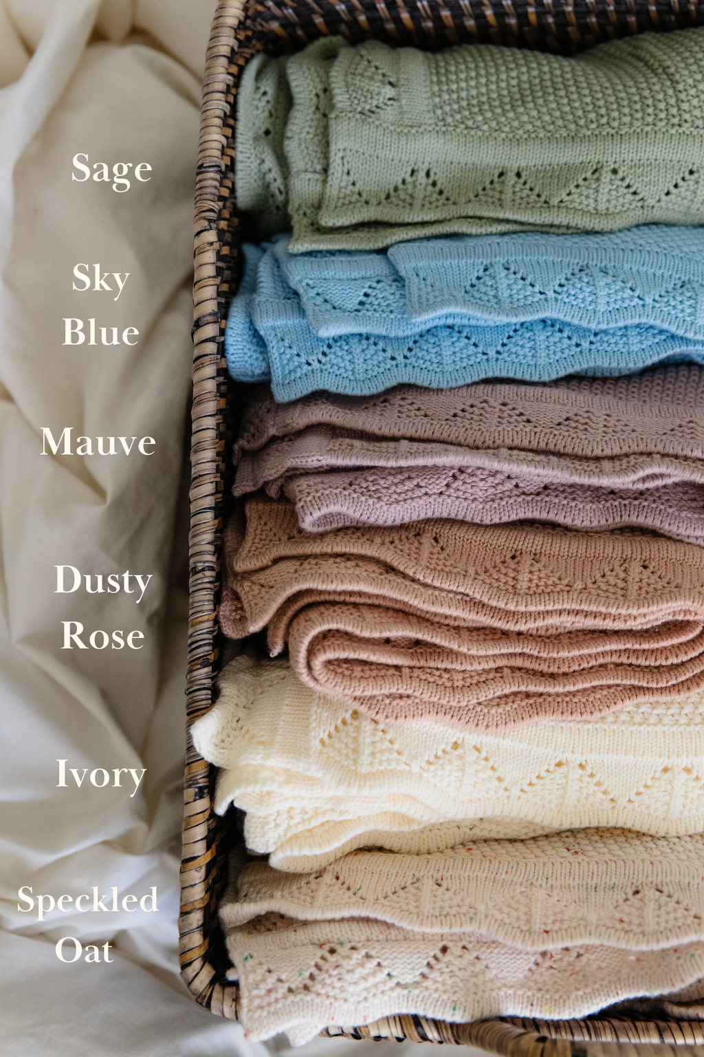 Custom Hand Embroidered Organic Cotton Blanket
