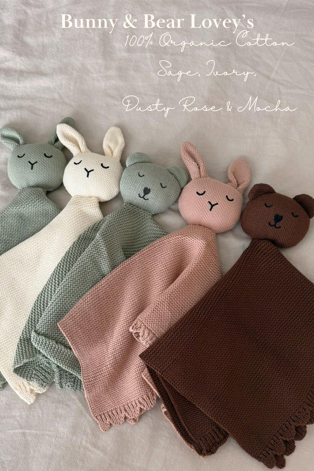 Personalized Custom Hand-Embroidered Knit Lovey