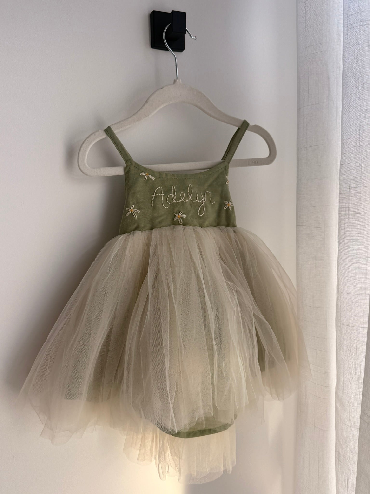 Personalized Hand Embroidered Tulle Dress
