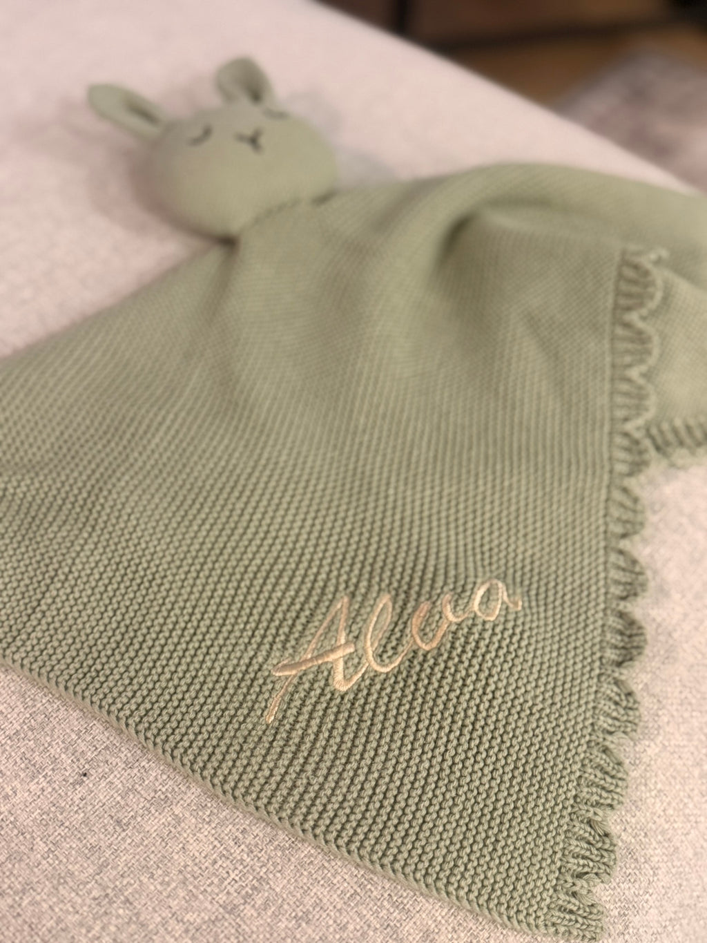 Personalized Machine Embroidered Name Lovey
