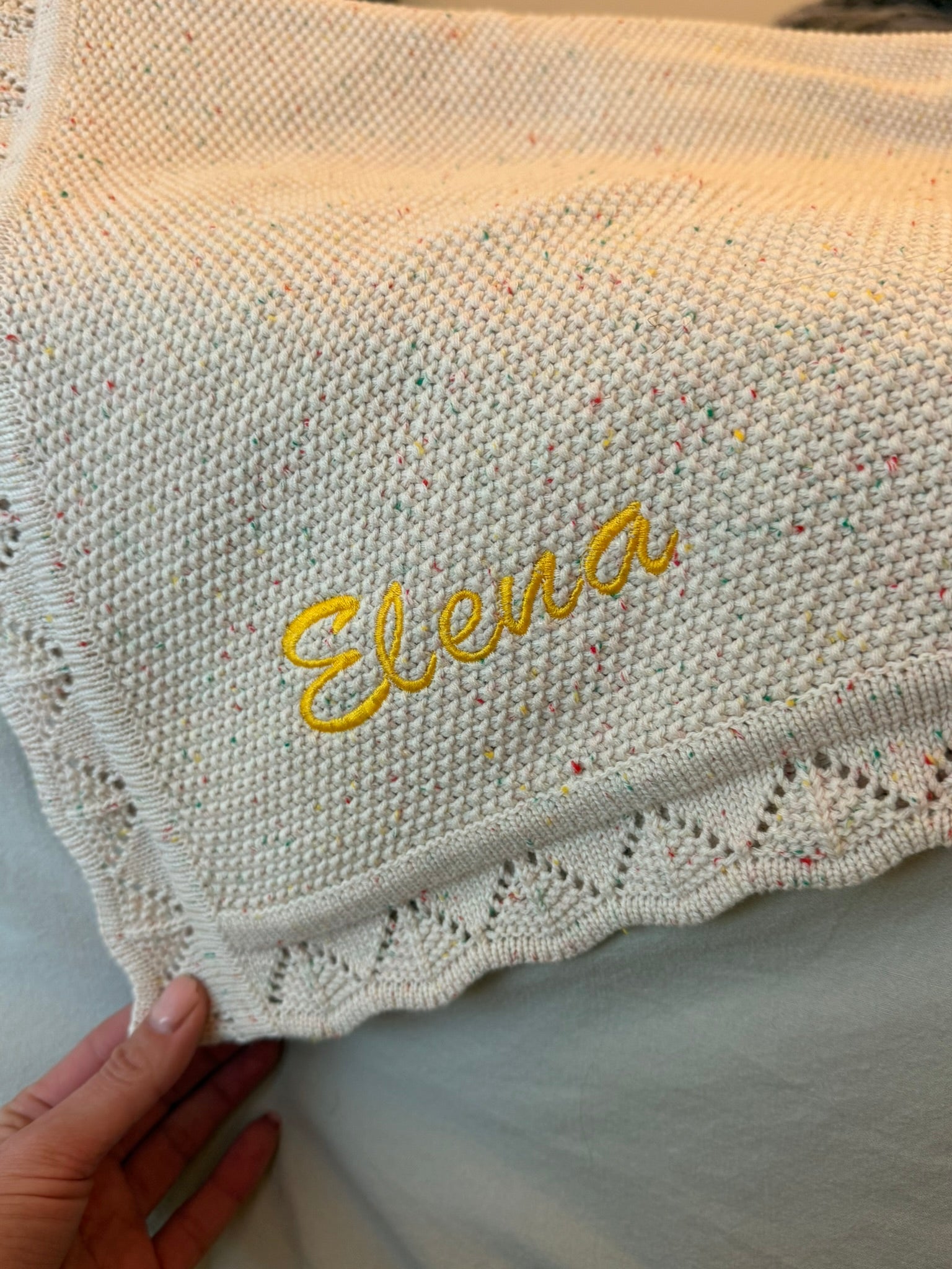Personalized Machine Embroidered Name Lovey