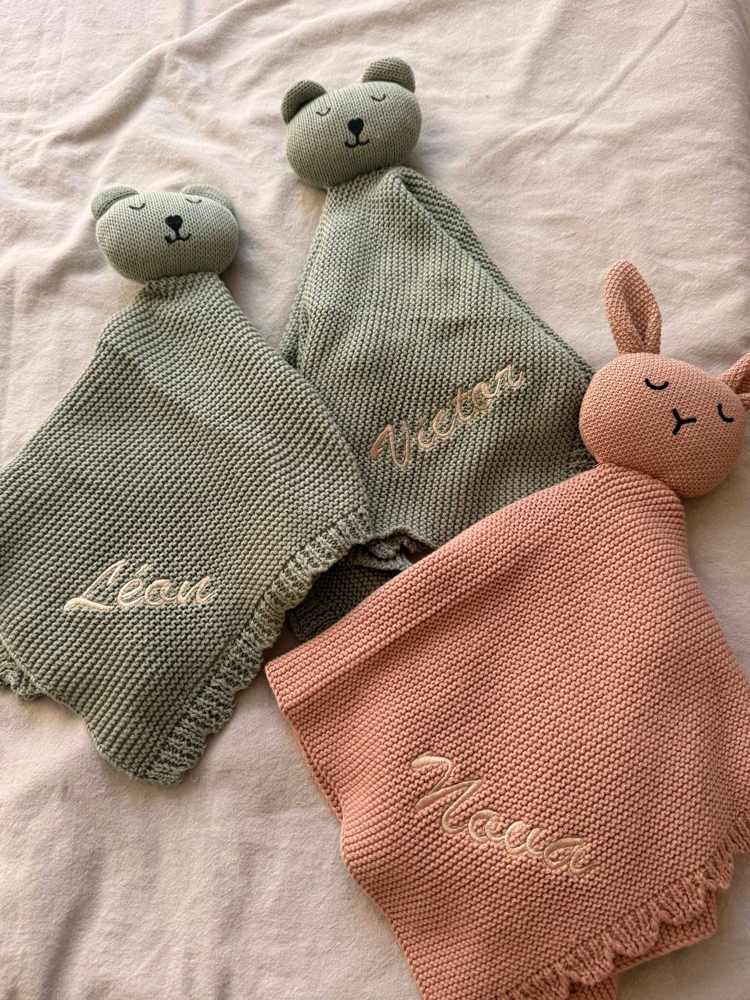 Personalized Machine Embroidered Name Lovey or Blanket