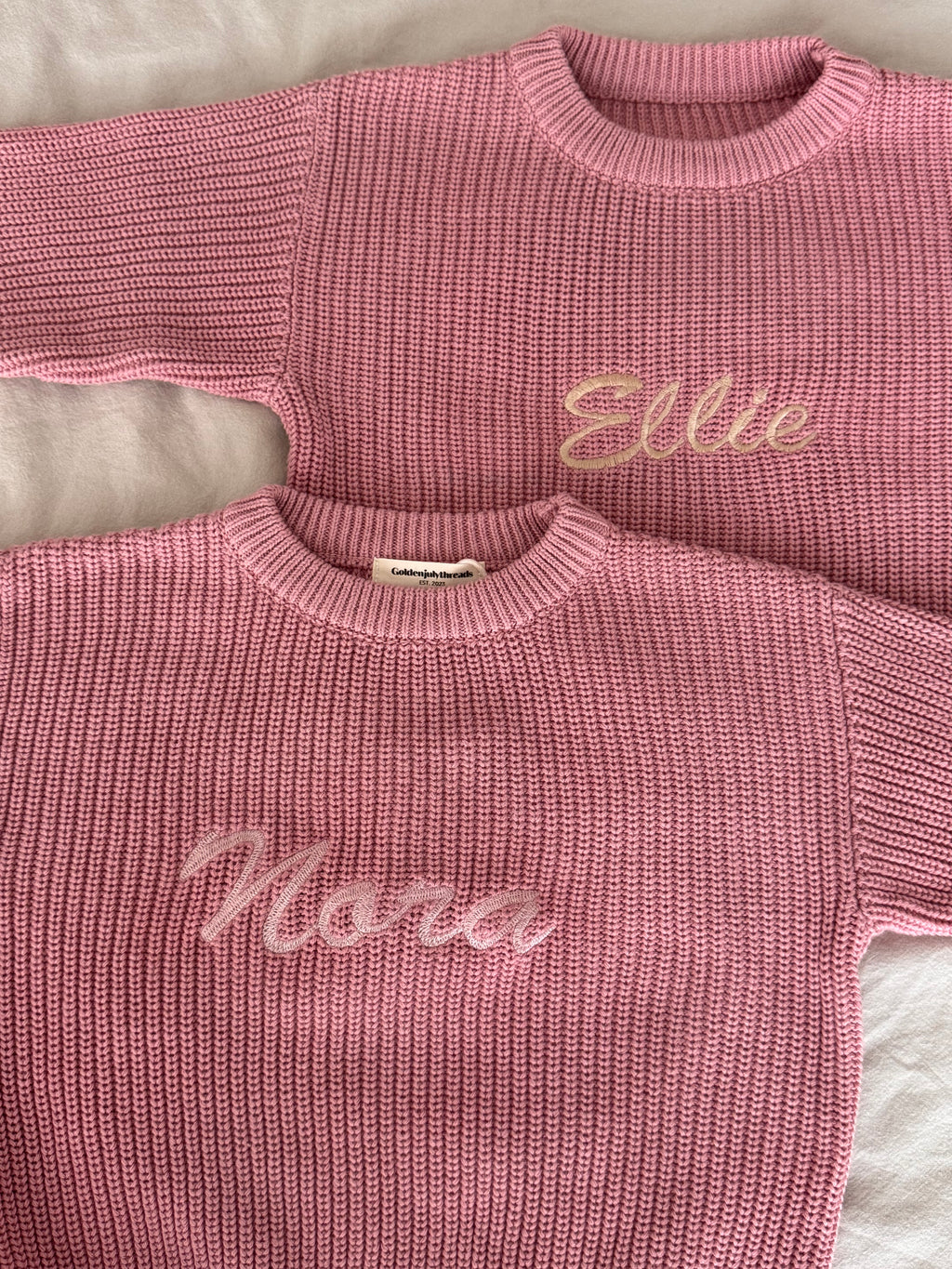 Personalized Machine Embroidered Name Sweater