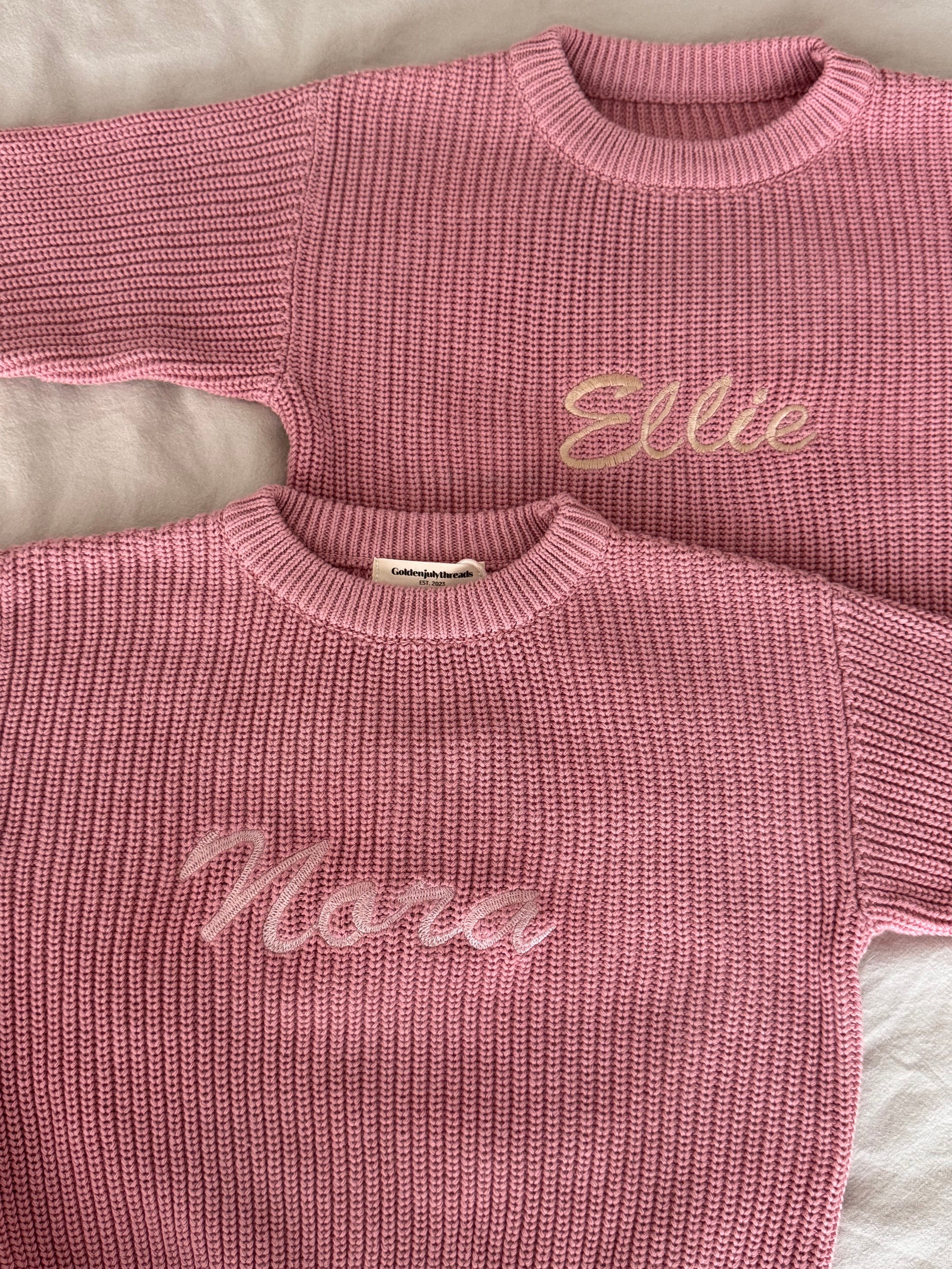 Personalized Machine Embroidered Name Sweater