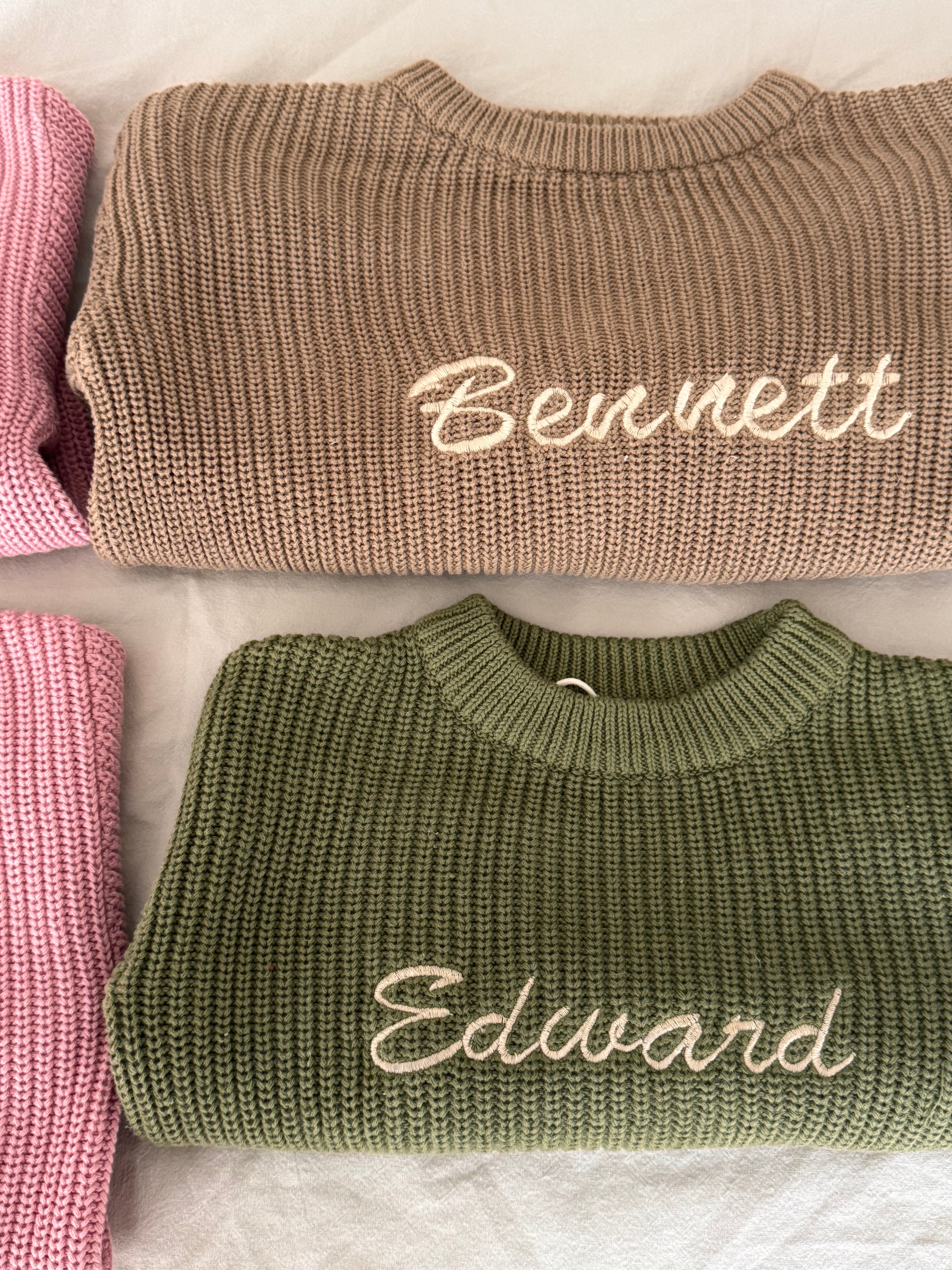 Personalized Machine Embroidered Name Sweater