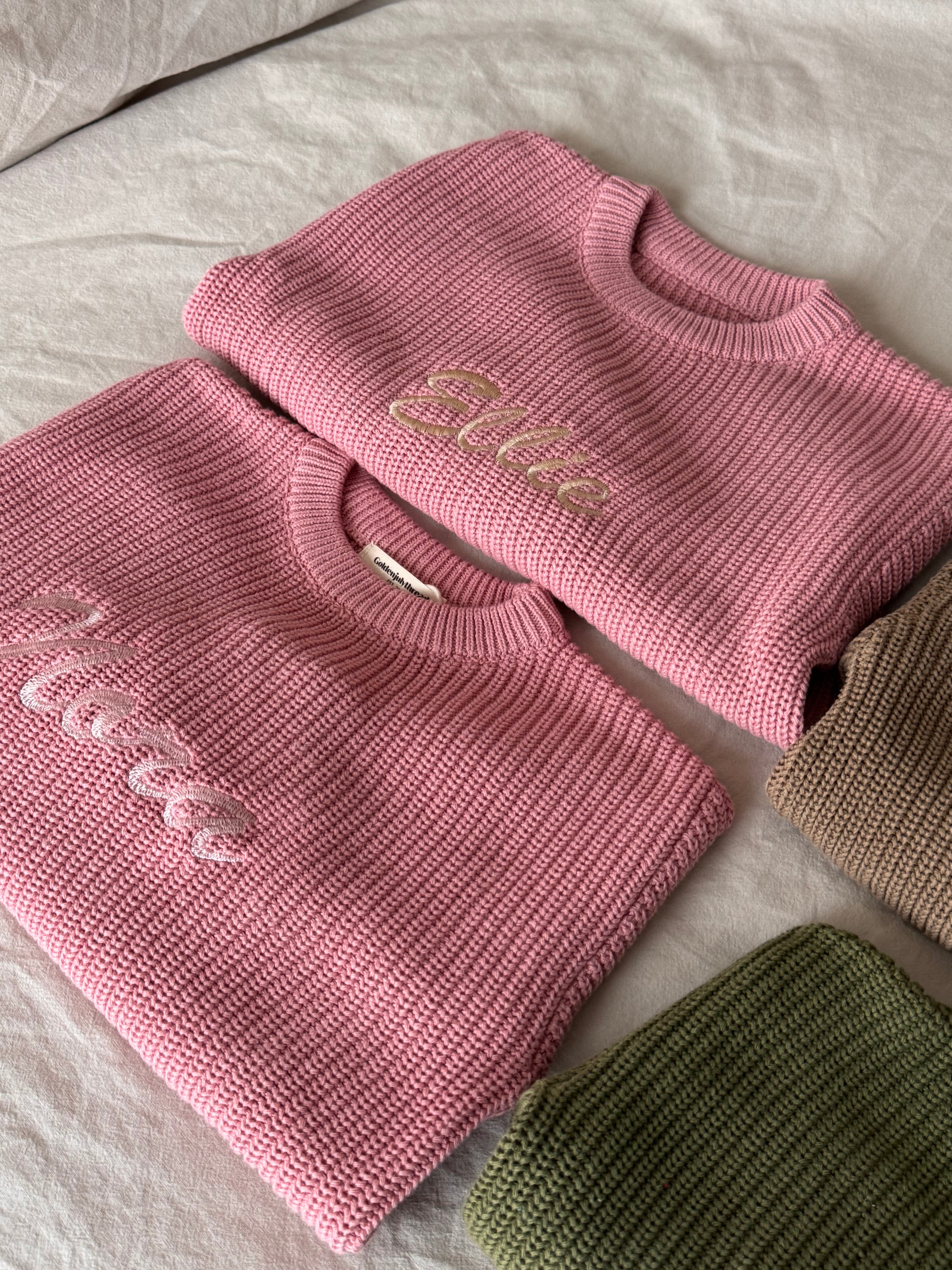 Personalized Machine Embroidered Name Sweater