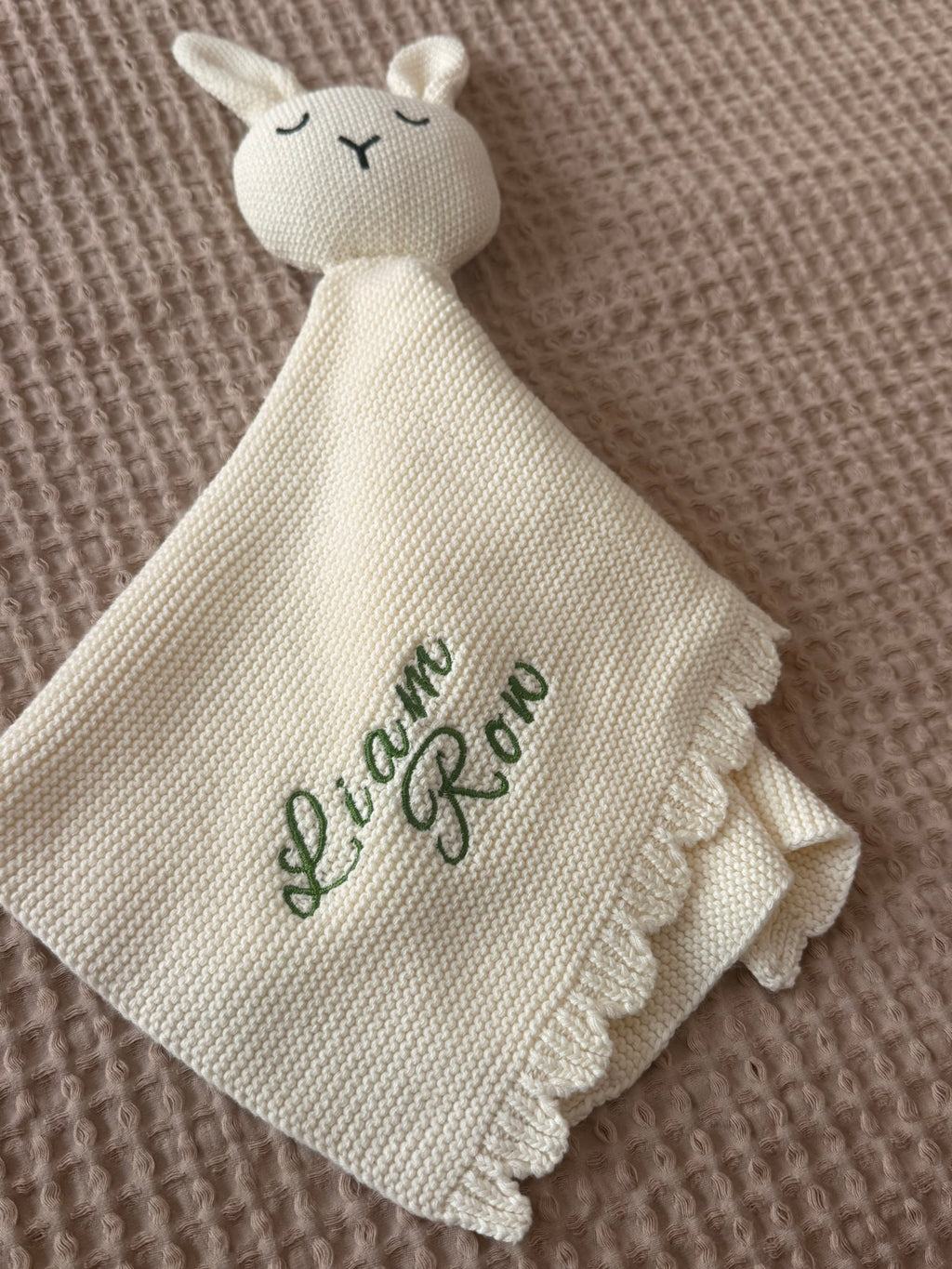 Personalized Machine Embroidered Name Lovey