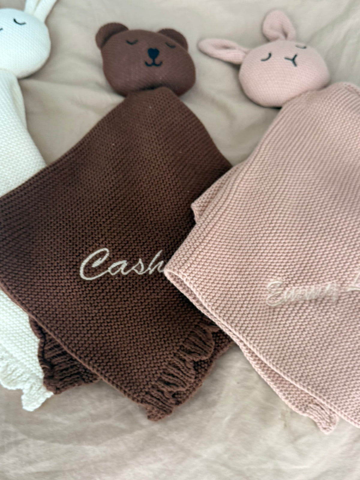 Personalized Machine Embroidered Name Lovey