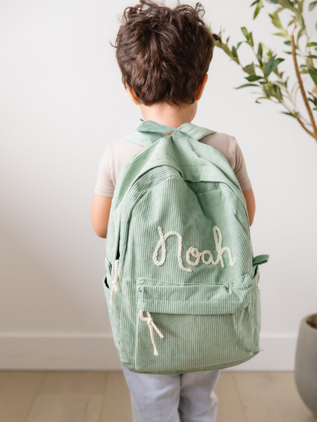 Hand Embroidered Custom Name Backpack