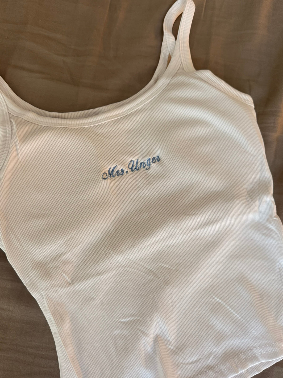 Custom Embroidered High-Neck Tanks | Bachelorette &amp; Bridal Party Tops