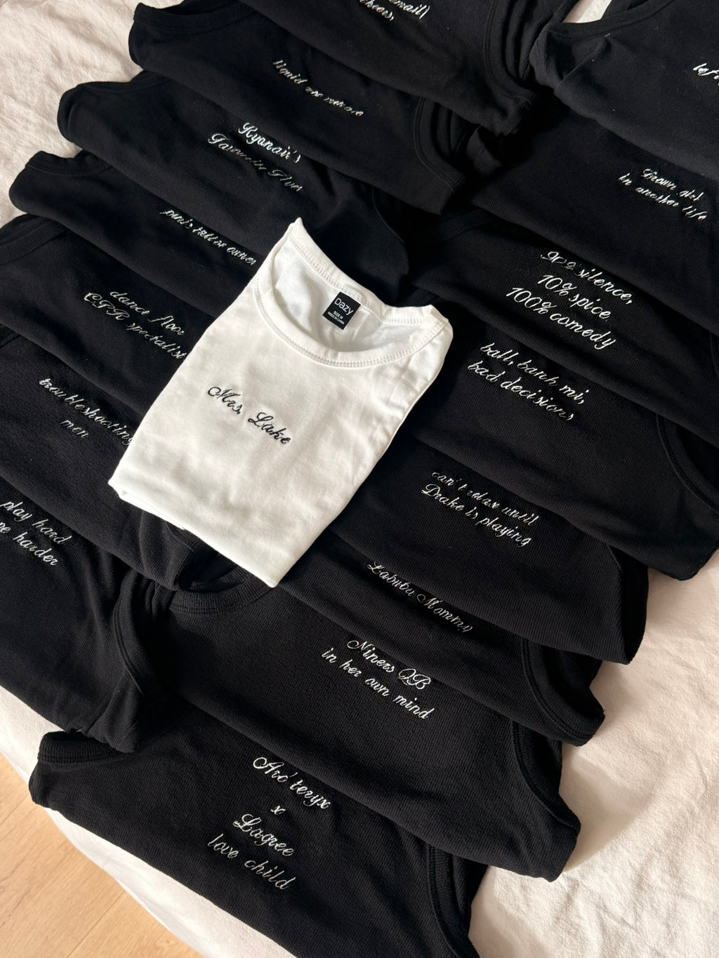Custom Embroidered High-Neck Tanks | Bachelorette &amp; Bridal Party Tops