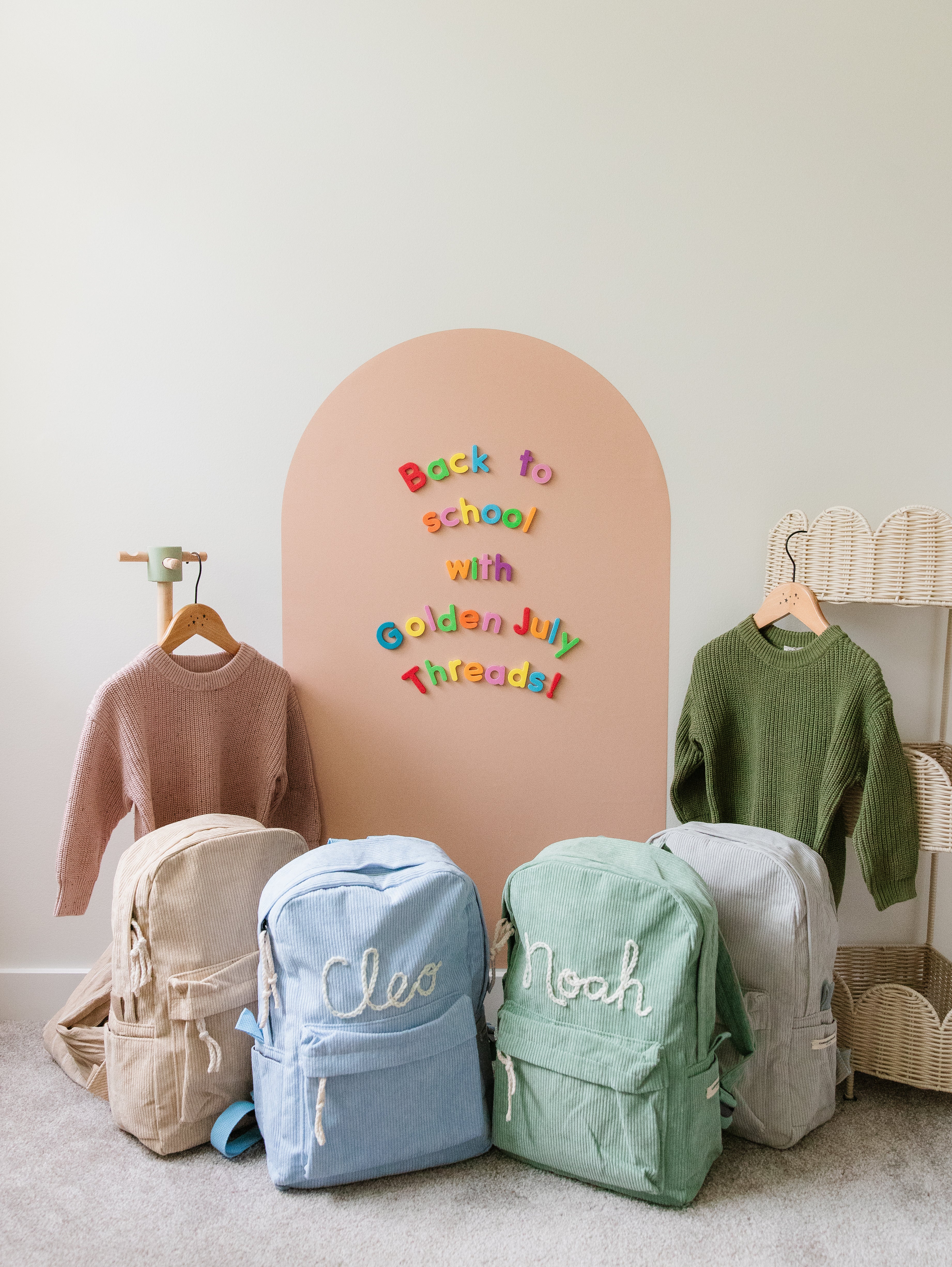 Hand Embroidered Custom Name Backpack