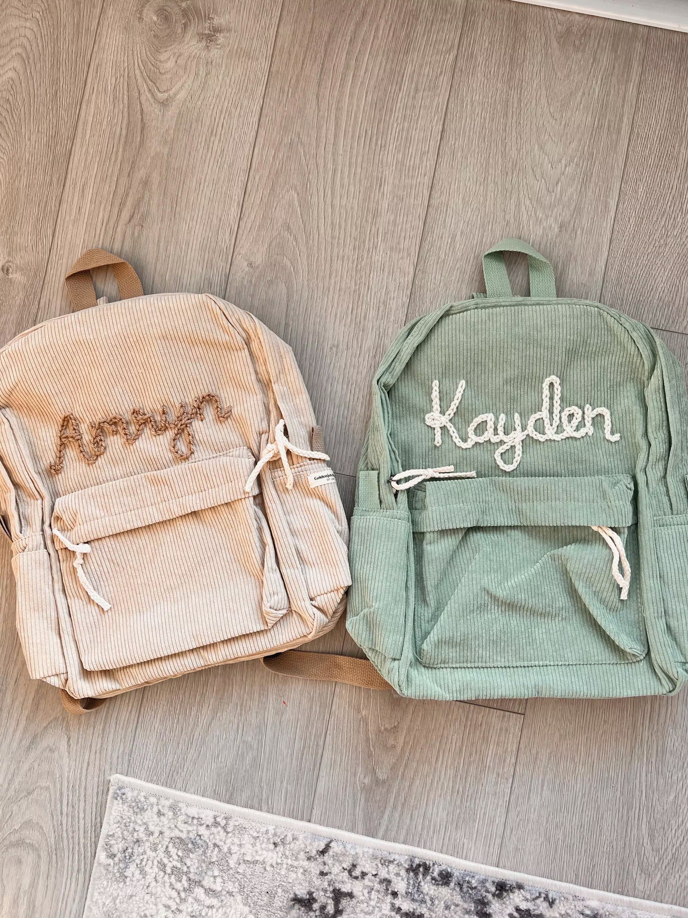 Hand Embroidered Custom Name Backpack