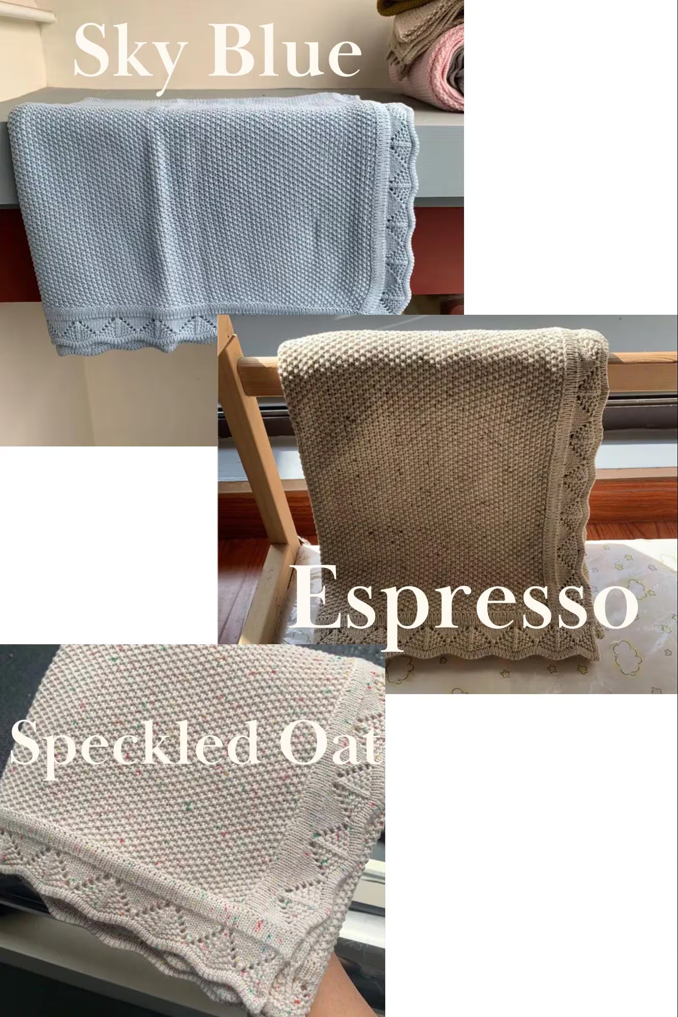 Custom Hand Embroidered Organic Cotton Blanket