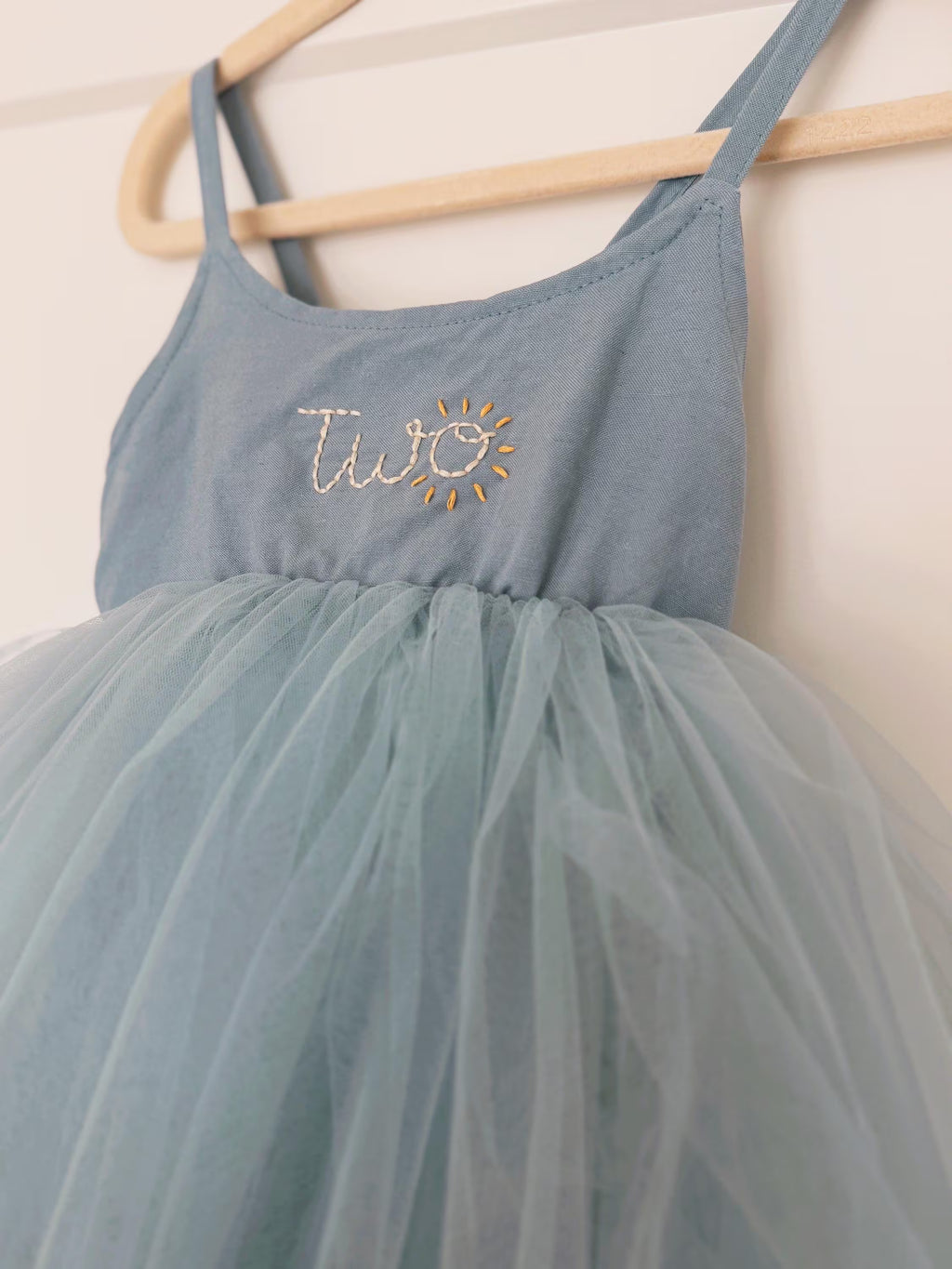 Personalized Hand Embroidered Tulle Dress