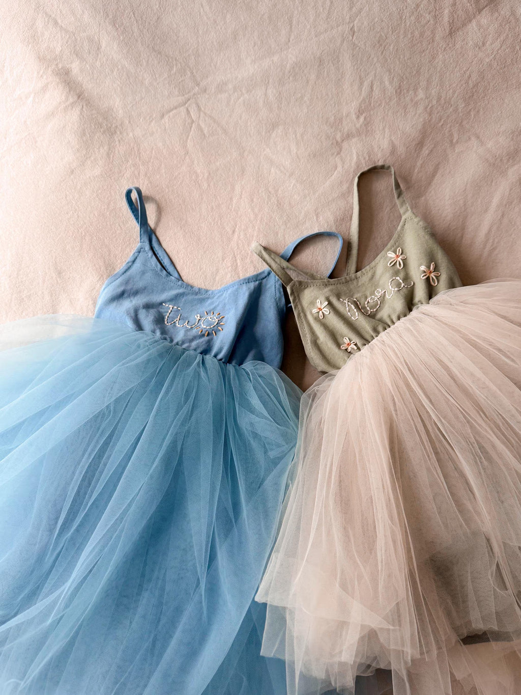 Personalized Hand Embroidered Tulle Dress