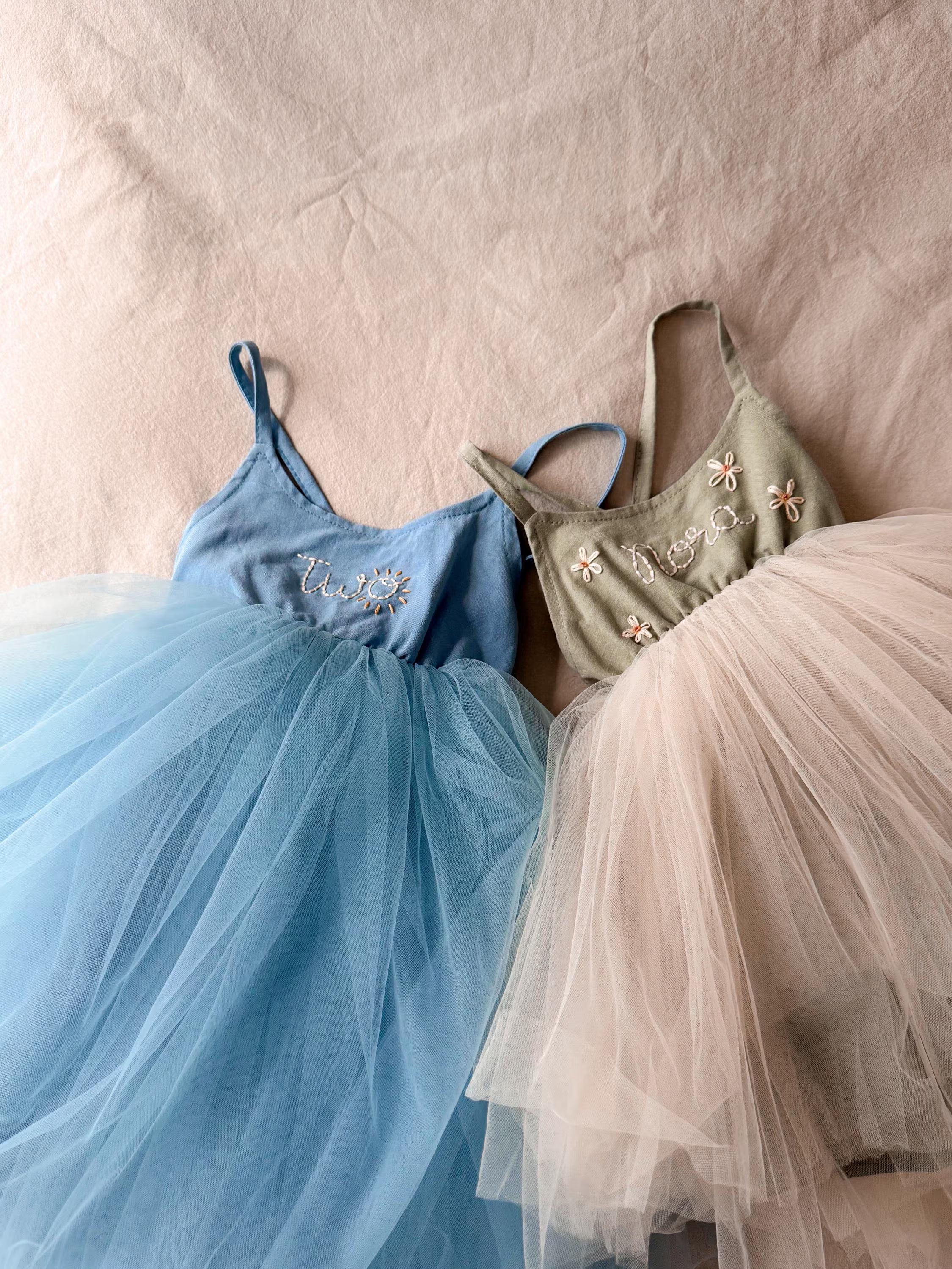 Personalized Hand Embroidered Tulle Dress