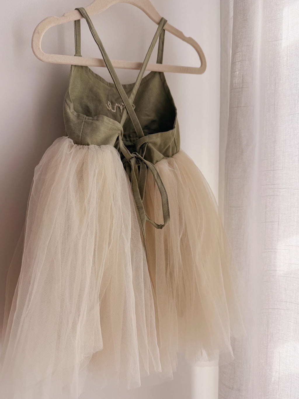 Personalized Hand Embroidered Tulle Dress