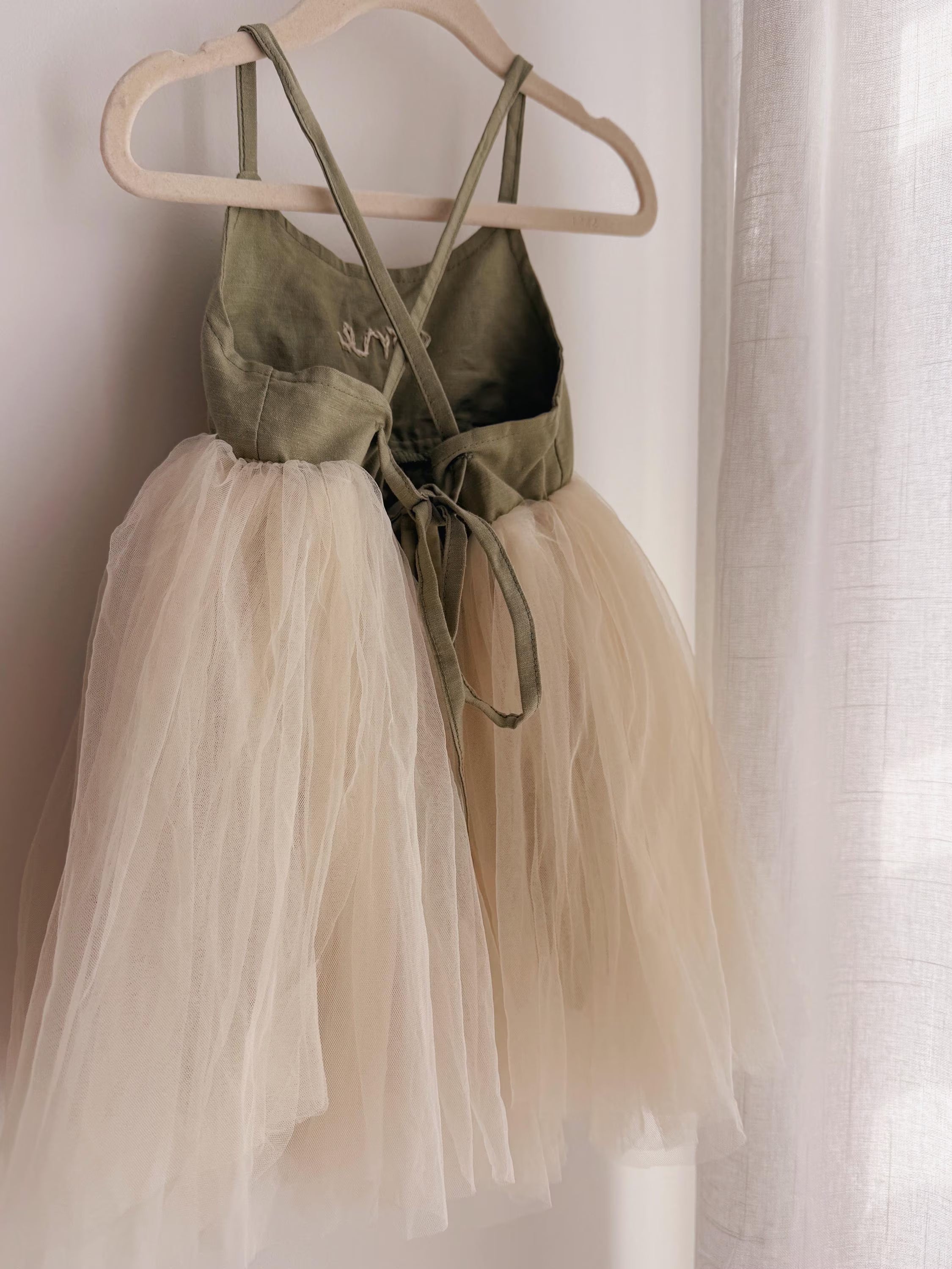 Personalized Hand Embroidered Tulle Dress