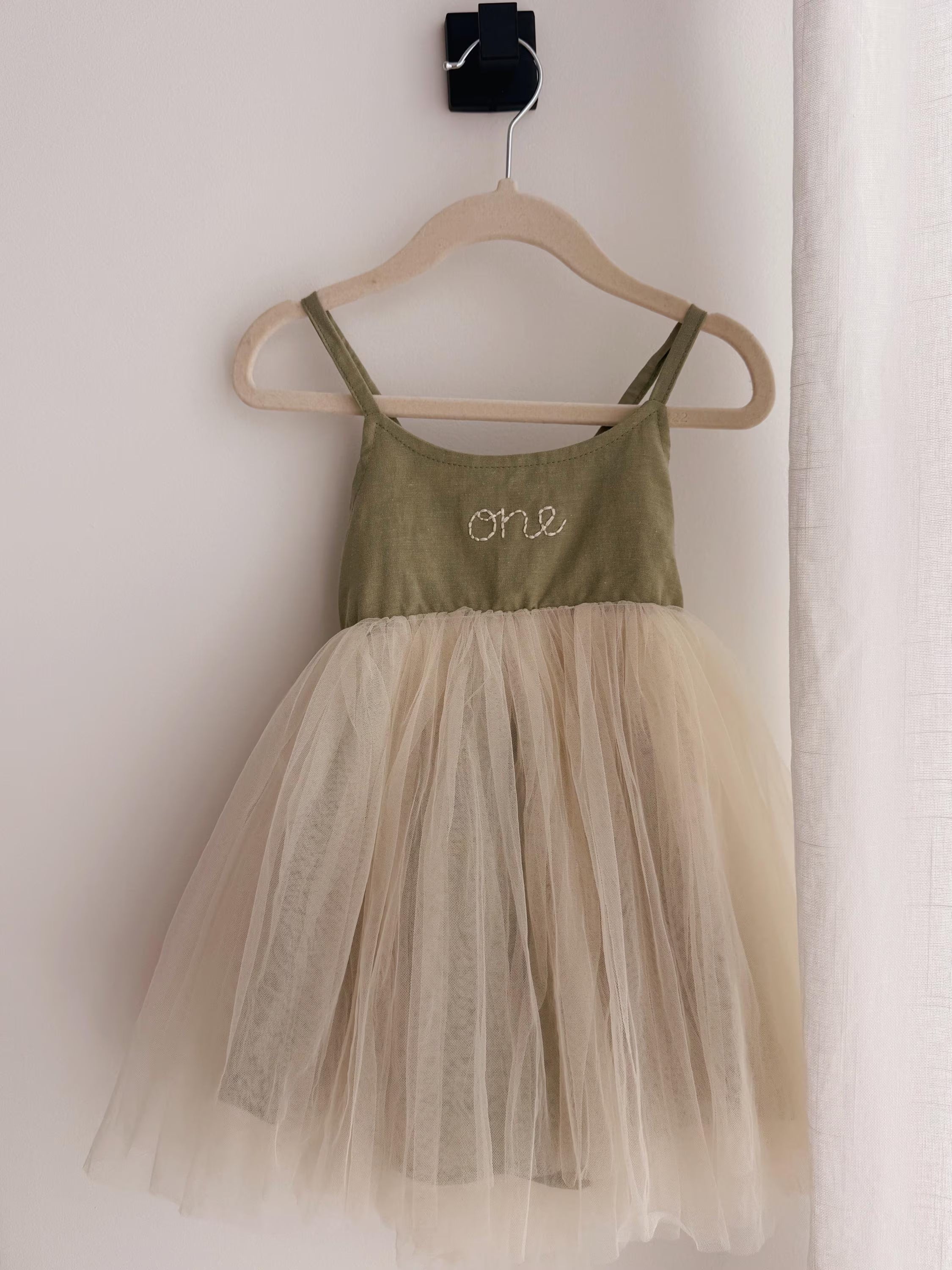 Personalized Hand Embroidered Tulle Dress