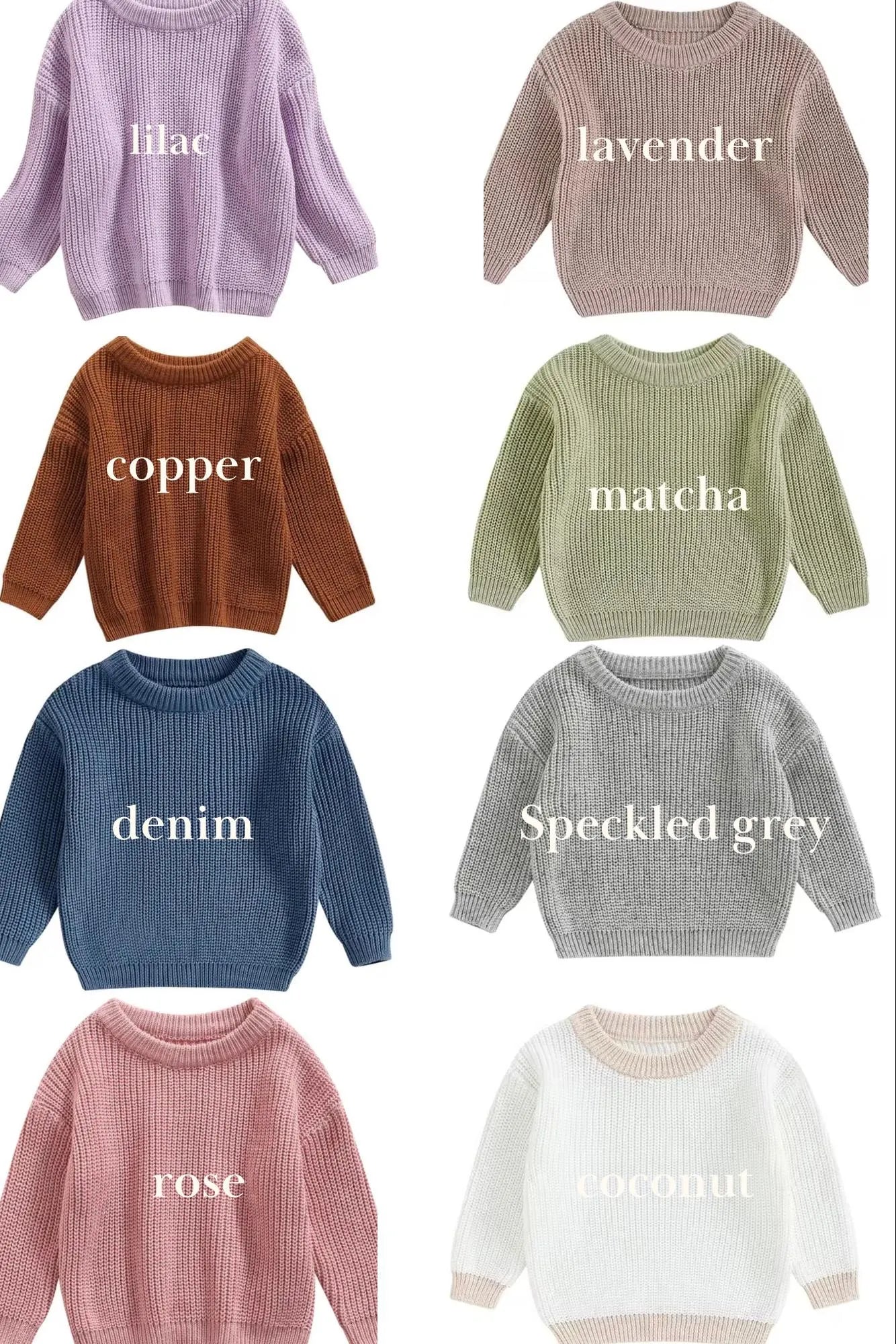 Personalized Custom Hand-Embroidered Baby/Toddler Name Sweater