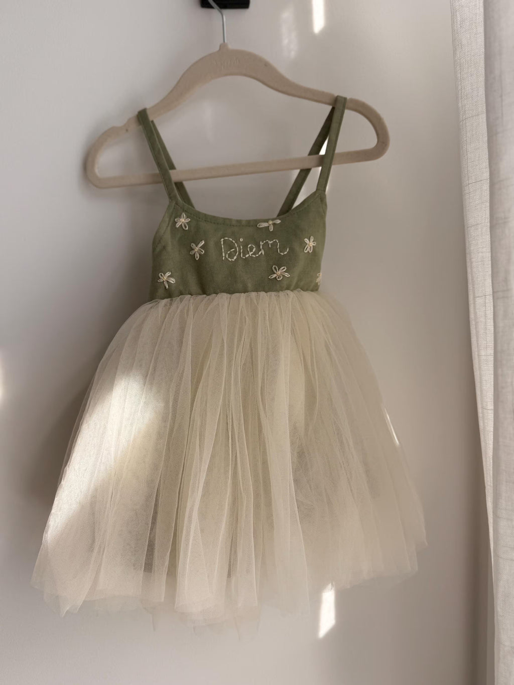 Personalized Hand Embroidered Tulle Dress