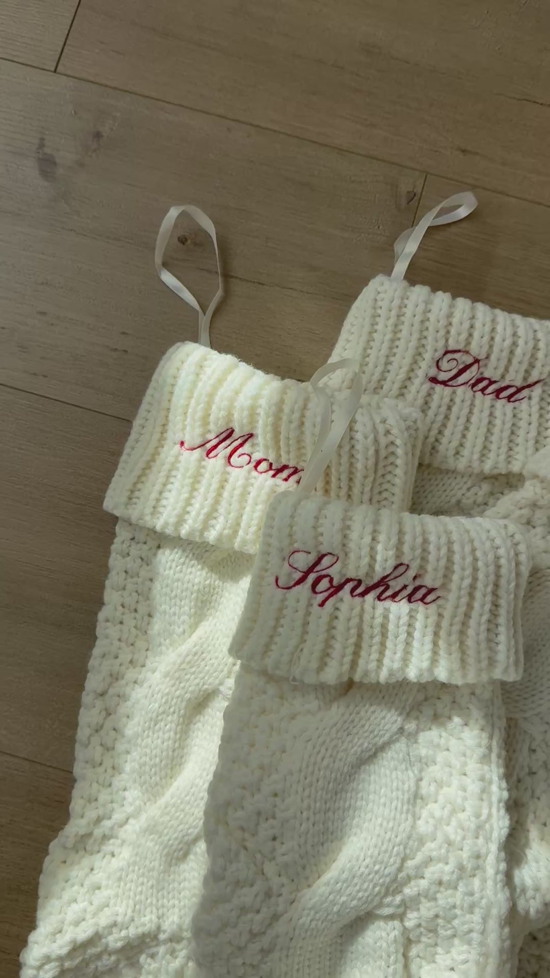 Custom Machine Embroidered Christmas Stockings